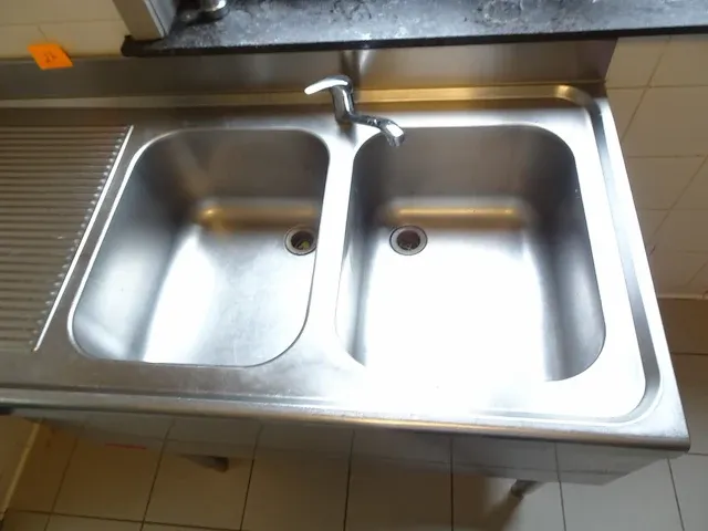 Dubbele inox wastafel angelo po - afbeelding 3 van  8