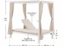 Dubbele ligstoel - tuinstoel voor 2 personen - afbeelding 9 van  11