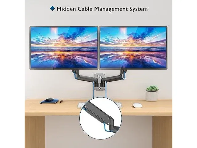 Dubbele monitor wall mount monitorhouder - afbeelding 1 van  3