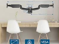 Dubbele monitor wall mount monitorhouder - afbeelding 2 van  5