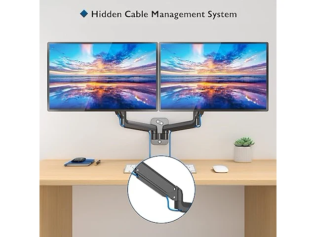 Dubbele monitor wall mount monitorhouder - afbeelding 5 van  5