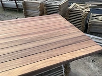 Dubbele padouk houten poort - afbeelding 4 van  8