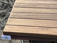 Dubbele padouk houten poort - afbeelding 5 van  8