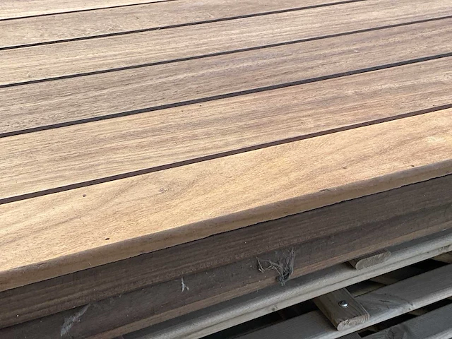 Dubbele padouk houten poort - afbeelding 6 van  8