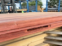 Dubbele padouk houten poort - afbeelding 7 van  8
