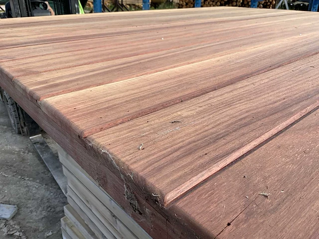 Dubbele padouk houten poort - afbeelding 8 van  8
