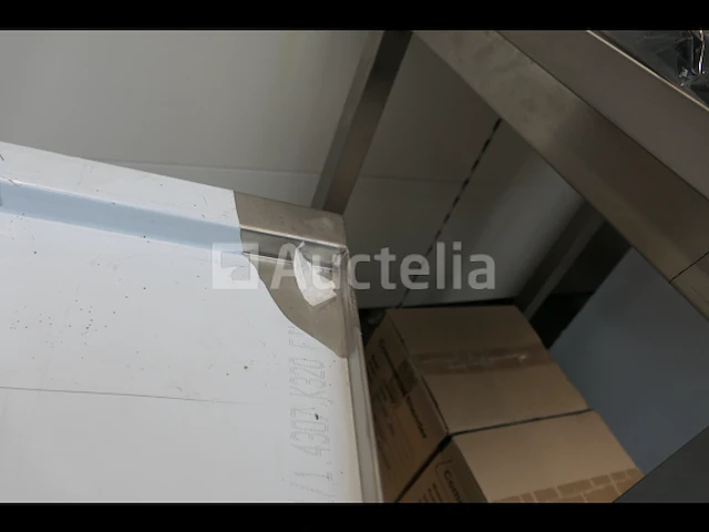 Dubbele plank roestvrijstalen tafel voor vaatwasser uitlaat professioneel roestvrij staal - afbeelding 4 van  8