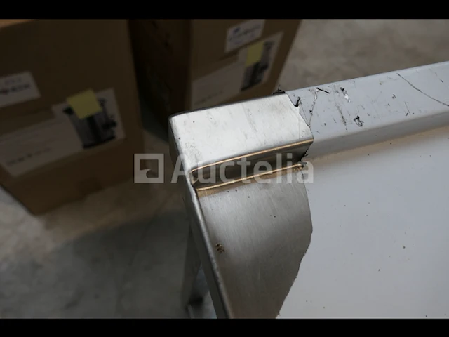 Dubbele plank roestvrijstalen tafel voor vaatwasser uitlaat professioneel roestvrij staal - afbeelding 6 van  8
