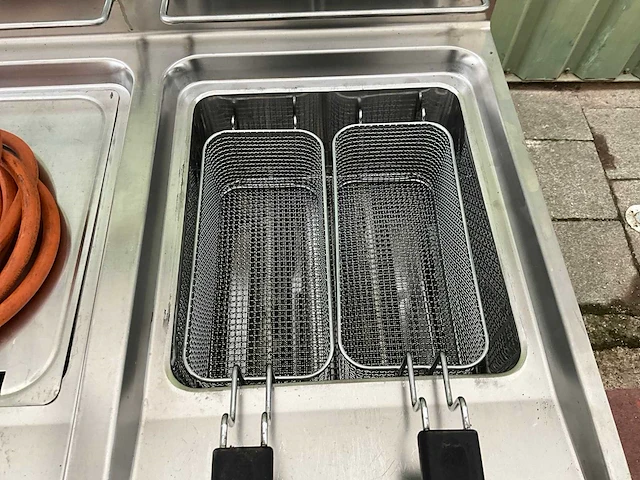 Dubbele professionele gasfriteuse – rvs – 2 × 15 l – mobiel - afbeelding 5 van  11