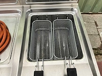 Dubbele professionele gasfriteuse – rvs – 2 × 15 l – mobiel - afbeelding 5 van  11