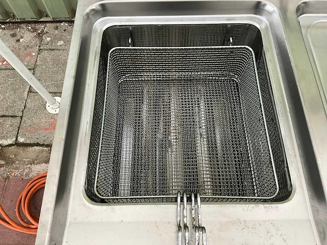 Dubbele professionele gasfriteuse – rvs – 2 × 15 l – mobiel - afbeelding 6 van  11