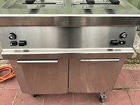 Dubbele professionele gasfriteuse – rvs – 2 × 15 l – mobiel - afbeelding 7 van  11