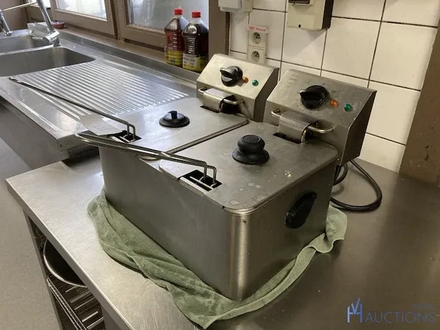 Dubbele rvs friteuse metro - afbeelding 3 van  4