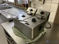 Dubbele rvs friteuse metro - afbeelding 3 van  4