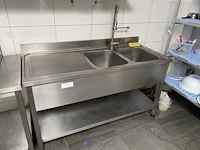 Dubbele rvs spoelbak