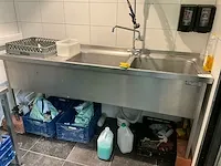 Dubbele rvs spoeltafel franke