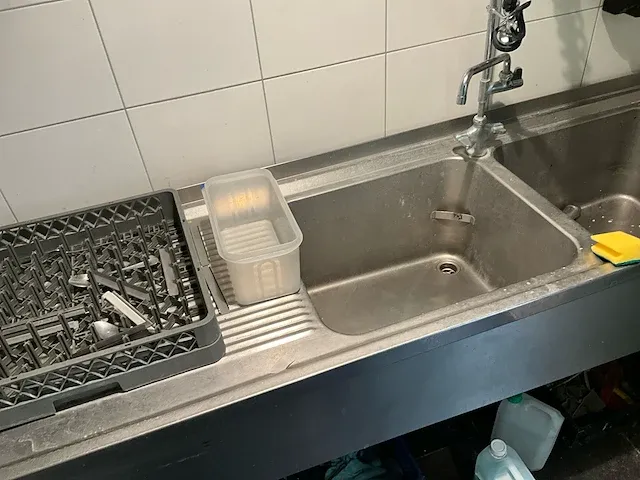 Dubbele rvs spoeltafel franke - afbeelding 2 van  3