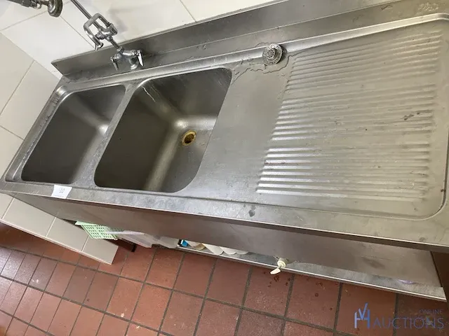Dubbele rvs spoeltafel - afbeelding 3 van  5