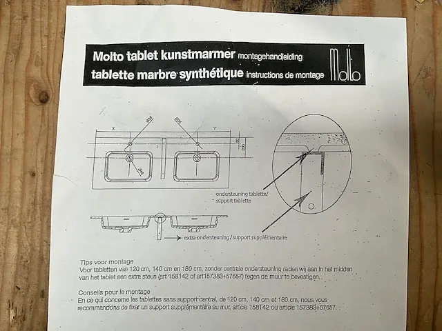 Dubbele wastafel molto - afbeelding 3 van  6
