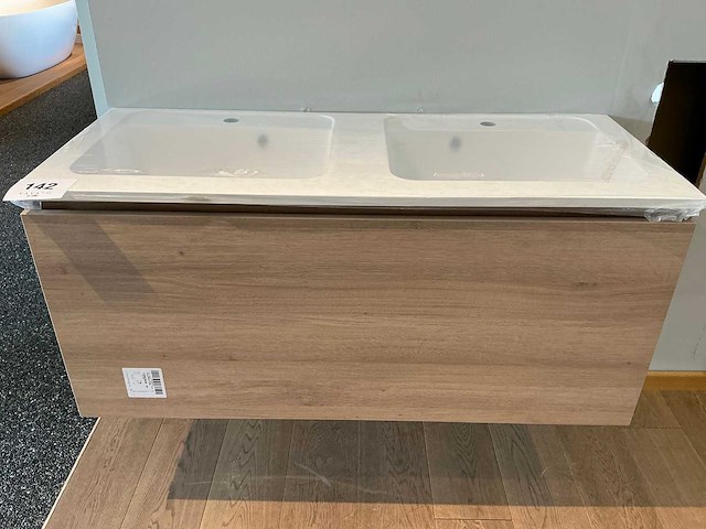 Dubbele wastafel + onderkast - afbeelding 1 van  5