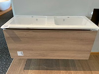 Dubbele wastafel + onderkast - afbeelding 1 van  5