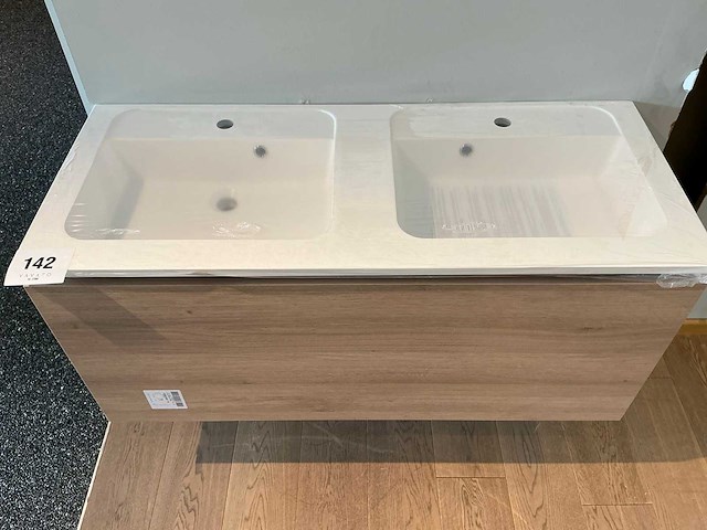 Dubbele wastafel + onderkast - afbeelding 2 van  5