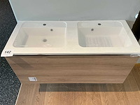 Dubbele wastafel + onderkast - afbeelding 2 van  5