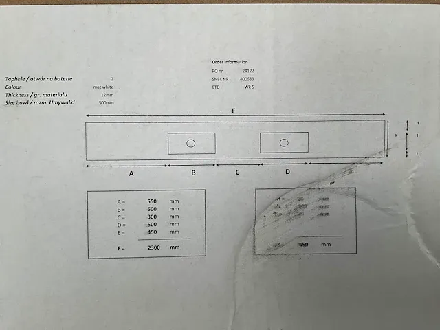 Dubbele wastafel xl - afbeelding 4 van  5