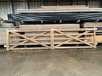 Dubbele weidepoort geïmpregneerde grenen incl galva beslag (2st 2,40mb x 1,2mh) - afbeelding 1 van  1