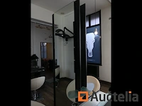 Dubbele werkplek met spiegel en zetels - afbeelding 10 van  10