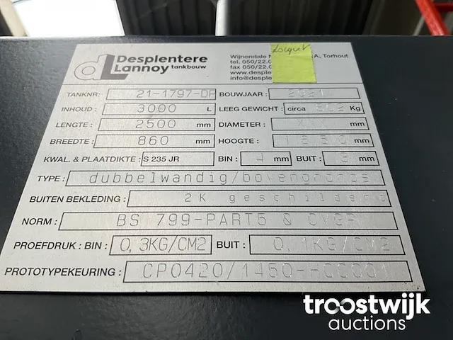 Dubbelwandige dieseltank - afbeelding 5 van  5