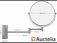 Dubbelzijdig wand spiegel, make-upspiegel - afbeelding 2 van  8
