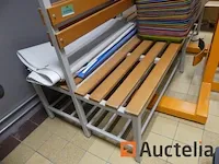 Dubbelzijdige kleedkamerbank