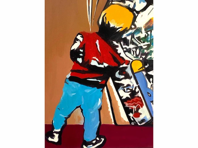 Dubois - ode aan banksy - olie op doek - afbeelding 6 van  10
