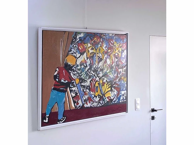 Dubois - ode aan banksy - olie op doek - afbeelding 9 van  10
