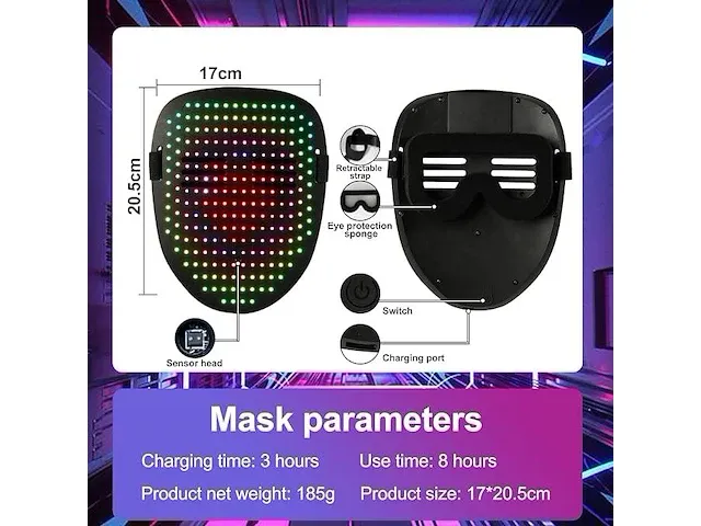 Dufuso led-masker - afbeelding 4 van  4