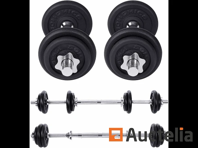 Dumbbell bodybuilding kit, met verlengbalk - afbeelding 1 van  8