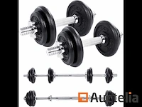 Dumbbell bodybuilding kit, met verlengbalk - afbeelding 8 van  8