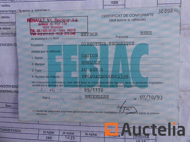 Dump vrachtwagen renault 40 abe 4 (2006-329.446 km) - afbeelding 22 van  33