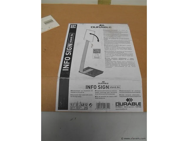 Durable info sign stand a4 nieuw - afbeelding 2 van  2