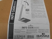 Durable info sign stand a4 nieuw - afbeelding 2 van  2