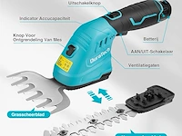 Duratech 12 v accu heggenschaar - afbeelding 3 van  6