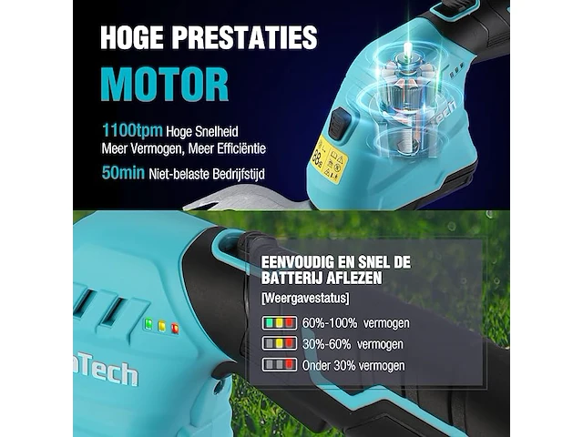 Duratech 12 v accu heggenschaar - afbeelding 5 van  7