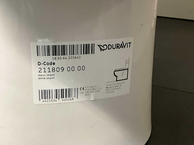 Duravit 211809 00 00 staand toilet - afbeelding 5 van  5