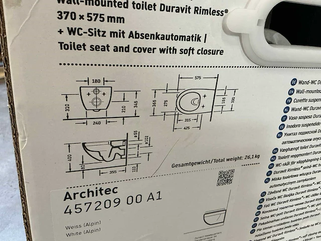 Duravot architec hangtoilet - afbeelding 4 van  4