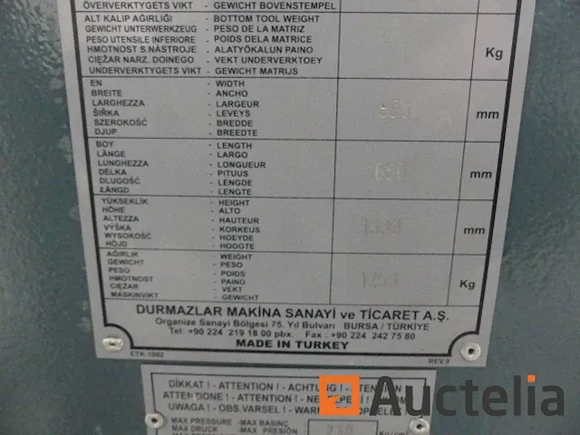 Durma iw 55/110 hydraulisch schaarponsmachine - afbeelding 11 van  20
