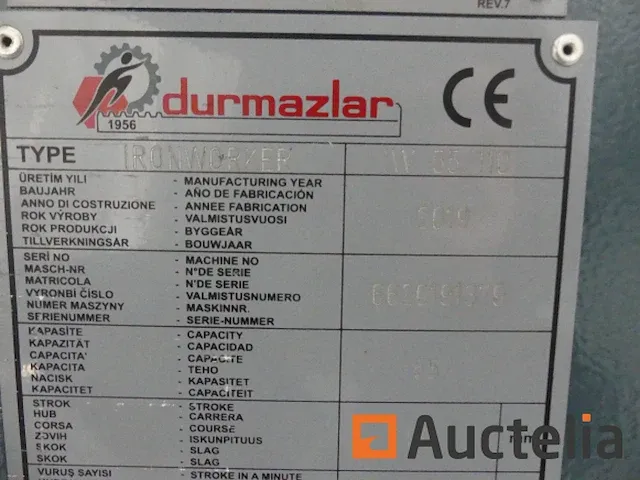 Durma iw 55/110 hydraulisch schaarponsmachine - afbeelding 13 van  20