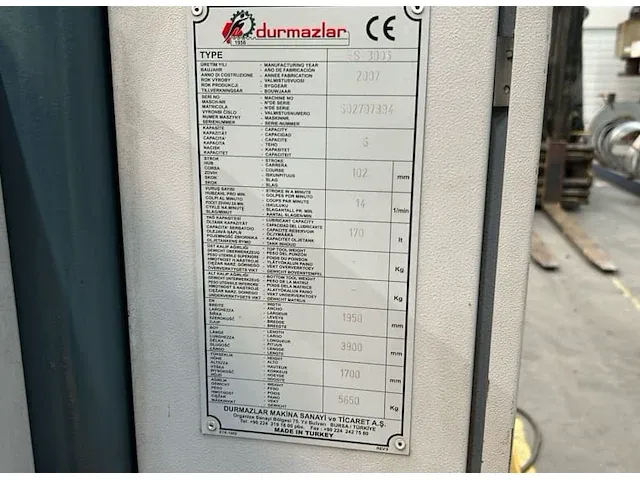 Durmazlar es 3006 platenschaar - afbeelding 8 van  9