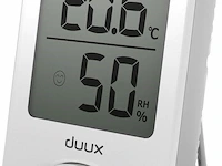 Duux sense thermometer + hygrometer binnen - inclusief batterij - magnetisch - wit - afbeelding 1 van  3