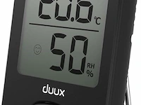 Duux sense thermometer + hygrometer binnen - inclusief batterij - magnetisch - zwart - afbeelding 1 van  3